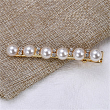 New Women Pearl Hair Clip Barrette Rectangle Rhinestone Hairpin Bobby Jewelry Fashion Styling Tools Girls Hair Accessories 2024 - buy cheap