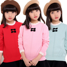 Suéter infantil rt042, blusão de malha para meninas primavera outono 2024 - compre barato