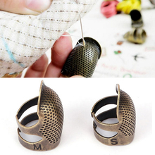 Retro Handworking Sewing Thimble Finger Protector Needlework Metal Brass Sewing Thimble Sewing Tools Accessories Home 2024 - buy cheap