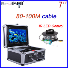 Камера для подводной рыбалки с длинным кабелем 80-1000 м, HD 100 TVL 2024 - купить недорого