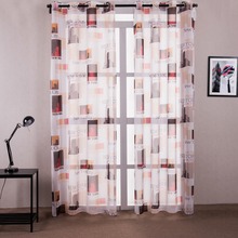 Impreso New York ventana cortina nuevo estilo americano ciudad tulle cortina dulce caliente del cabrito del Color para la sala 2024 - compra barato