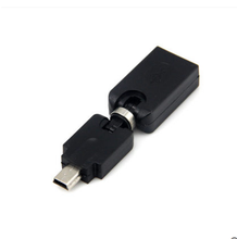 USB 2,0 A female to Mini 5 pin male адаптер с углом поворота на 360 градусов 2024 - купить недорого