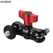 Andoer Articulating Friction Ballhead Arm Camera Monitor LED Video Light Adapter Mount with 2 Ballheads 180 Degree Tilt Movement 2024 - buy cheap