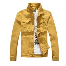 Jaqueta jeans masculina de algodão lavado, nova moda para primavera e outono, casaco emagrecedor estilo coreano 2024 - compre barato