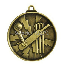 Baixo preço chepa Medalha medalhas de Ouro Efeito 3d Inclui Fita de Críquete e Gravura personalizado de Alta qualidade 3d esculpida medalhas 2024 - compre barato