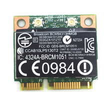 For BroadCom BCM94313HMGB BCM4313 Wifi + Bluetooth-compatible 4.0 Mini PCI-E 150Mbps Card for HP G4 G6 DV6 DV7 CQ43 CQ57 2024 - купить недорого