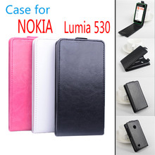 Para Nokia lumia 530 Case New Luxury protecção vertical open Up and Down caso capa de Couro Para Nokia 530 2024 - compre barato