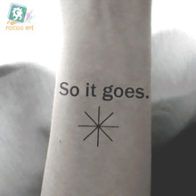 Waterproof Temporary Tattoo Sticker on hand "so it goes" English letter tatto stickers flash tatoo fake tattoos 2024 - buy cheap