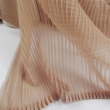 Тюль цвета хаки, 10 м/лот, плиссе в гармошку, ткань для плиссированного платья, сетчатая, с оборками, для плиссированного платья 2024 - купить недорого