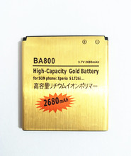 AZK High quality Gold BA800 BA 800 for Sony Xperia S V SL LT26i LT26ii LT25C LT25i / Xperia Arc HD AB-0400 Rechargeable Battery 2024 - buy cheap