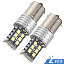 Bombillas LED de freno para coche, lámpara de luz de marcha atrás, señal de giro, 1156 BA15S P21W 15 SMD 2835, CC de 12V, 2 uds. 2024 - compra barato