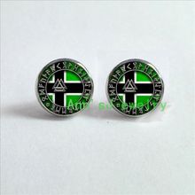 HZ4-00347 1pair pierced earrings Vinland Viking Flag with eardrops Valknut Earrings Studs jewelry glass Cabochon Earrings Post 2024 - buy cheap