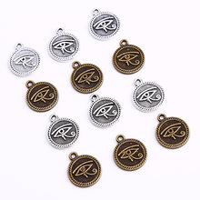 Vintage Metal Round  Eye of Horus Charms for Jewelry Making Diy Zinc Alloy Eye of Horus Pendant Charms Wholesale 30pcs C8941 2024 - buy cheap