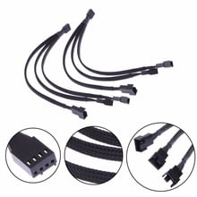 1PC 1 To 3 Way Splitter Black Sleeved 4-Pin PWM Connector Fan Extension Cable For CPU Or Computer Case Fan 2024 - buy cheap