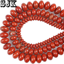 Natural Blue Red Brecciated Jaspers UFO Abacus Shape Spacer Stone Beads Diy Charms Beads Handmade Jewelry Making  Accessories 2024 - buy cheap