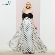 Dressv-vestido de noche de marfil, línea a, elegante, plisado, escalonado, sin mangas, hasta el suelo, fiesta de boda, formal, vestidos de noche 2024 - compra barato