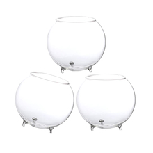 3Pcs Dia 10cm Clear Ball Glass Vase Bottle Terrarium Containers DIY Table Flowers Vase Transparent Wedding Garden Decor 2024 - купить недорого