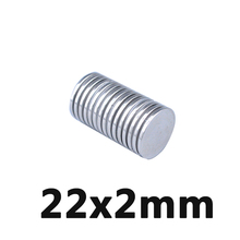 10pcs 22 x 2 mm N35 Powerful Super Strong Round Rare Earth Permanent Neodymium Magnet 2024 - buy cheap