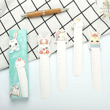 Marcapáginas multifunción con Regla de medición, marcador de dibujos animados de conejo encantador, regalos para lector de papelería, venta al por mayor, 10 paquetes/lote 2024 - compra barato