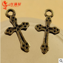 A3604 Free Shipping 100pcs/bag size 11*19mm color bronze cross  Antique diy pendant Jewelry findings for chain accessories 2024 - buy cheap