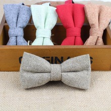 Superior Classical Formal Wool Cotton Bow Tie Gravata Multiple Colors Houndstooth Pattern Necktie Mens Luxury Tweed Bowtie 2024 - buy cheap