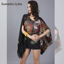 Women Summer Bohemian Chiffon Blouses Boho Floral Printed Shirts Ladies Casual Batwing Sleeve Off Shoulder Blouse Tops 2024 - buy cheap