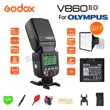 Paypal accpetc, godox V860II-O ttl gn60 2.4g, alta velocidade 1/8000s 2000mah bateria li-on câmera sem fio lanterna para olympus 2024 - compre barato