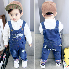 Spring Children Overall Pants Baby Boys Pants Kids Jeans Overalls Jumpsuits Cotton Denim Bib Pants Trousers for girls 2024 - buy cheap