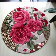 Round rug  Red rose / Shaggy carpet  for Bedroom mats / carpets for Living room Mat Rug 2024 - buy cheap