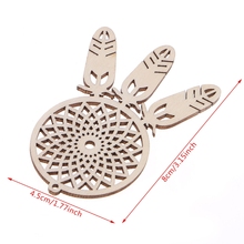 New 10Pcs Wood Laser Cut Dream Catcher Feather Shape Ornament Hanging Wedding Decoration 2024 - buy cheap