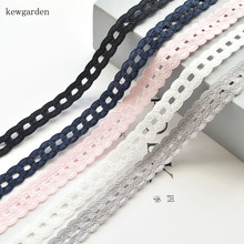 Kewgarden 12mm-15mm Elasticity Lace Ribbons Handmade Tape DIY Headband Satin Ribbon Clothing Accessories 8meters / lot 2024 - buy cheap