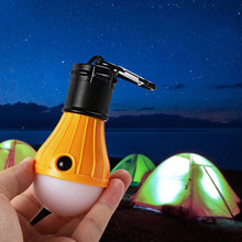 LED Bulb Emergency Lamp Mini Portable Lantern Tent Light Waterproof Hanging Hook Flashlight For Camping 4 Colors Use 3*AAA 2024 - buy cheap