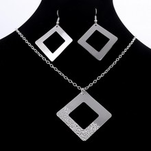 2pcs/lot Factory price top jewelry silver plated drop jewelry sets necklace earring Set free shipping wholesale Price Wedding 2024 - buy cheap