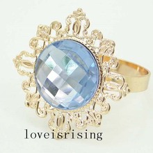 21 colores Upick-50 unids/lote hermosos gemas brillantes anillos de servilleta chapados en oro decoraciones de mesa de banquete de boda 2024 - compra barato