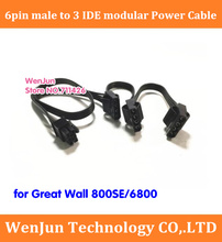 PCI-E de alta calidad, 6 pines macho, 1 a 3 IDE molex, 4 pines, cable de alimentación modular para Great wall 800SE/6800 PSU 2024 - compra barato