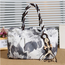 Free Shipping!Fashion Lady Appliques Women shoulder&Handbag All-match Lady personality Tassle bags Top Canvas Zipper Casual Tote 2024 - buy cheap