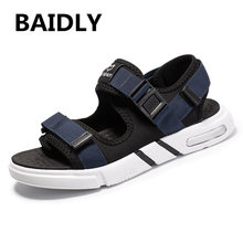 Brand New High Quality Men Sandals Breathable Comfortable Summer Sandals Shoes Fashion Flat Male Slippers 2024 - buy cheap