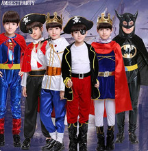 New 2018 Princess Dress King's Pirates Caribbean Halloween costume children Pirate Captain Cosplay Carnival costume AMBESTPARTY 2024 - buy cheap