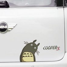 Engraçado adesivos de carro hayao miyazaki totoro pescoço torcido salvar o planeta bonito decalque para vw golf ford focus fiesta kia lada opel 2024 - compre barato
