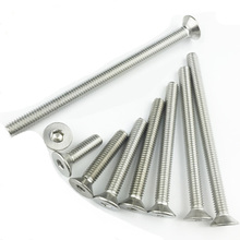 10Pcs M5 Stainless Steel Lengthen Extra long Allen inner hexagon screws Flat Countersunk head hex Screw nail bolt 6mm-30mm L 2024 - buy cheap