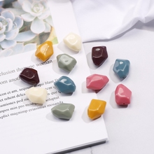 Multicolors Resin Irregular Shaped Geometric Beads Pendant DIY Handmade Ear Jewelry Material Accessories 10pcs 2024 - buy cheap