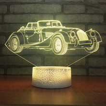 Creative Car 3d Nightlight Novelty Birthday Gift Bedroom Bedside 3d Lamp Usb Plug-in Led Wholesale Led Night Light 2024 - buy cheap