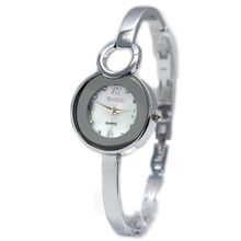 Женские наручные часы, люксовый бренд, Модные Аналоговые кварцевые круглые наручные часы, японский механизм PC21J, блестящий серебристый браслет из нержавеющей стали с белым циферблатом 2024 - купить недорого