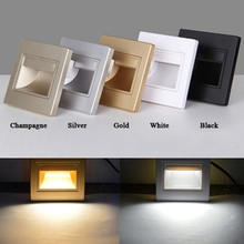 1pcs Recessed LED Stair Light 85-265V LED Wall Sconce Lighting In Step Lamp Stairway Lamps Recessed LED Indoor Wall Lamp+86box 2024 - buy cheap