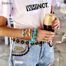 Slithice WHY NOT Harajuku T-shirt Tees Women's Shirts Short Sleeve Cotton Letter Print Casual Summer Female T shirt tops Black 2024 - buy cheap