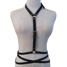 fashion sexy goth women chest O ring studded strap garterbelt leather bondage belt cool lingerie bra black harness top cag 2024 - buy cheap