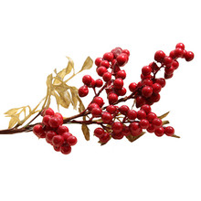 Ramo de feijão artificial flor vermelho natal berry casamento juan pano decoração para casa 2024 - compre barato
