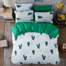 Green sheet pillowcase & duvet cover set New Pastoral Bedding set modern bed linen 2017 autumn bedclothes 3 or 4pcs/set kids set 2024 - buy cheap