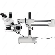 Microscopio estéreo con Zoom, suministros de AmScope 7X-90X, inspección Industrial, Trinocular, microscopio estéreo con 80 luces LED 2024 - compra barato