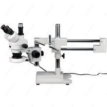 Zoom Stereo Microscope--AmScope Supplies 7X-90X Industrial Inspection Trinocular Zoom Stereo Microscope with 80 LED Light 2024 - buy cheap